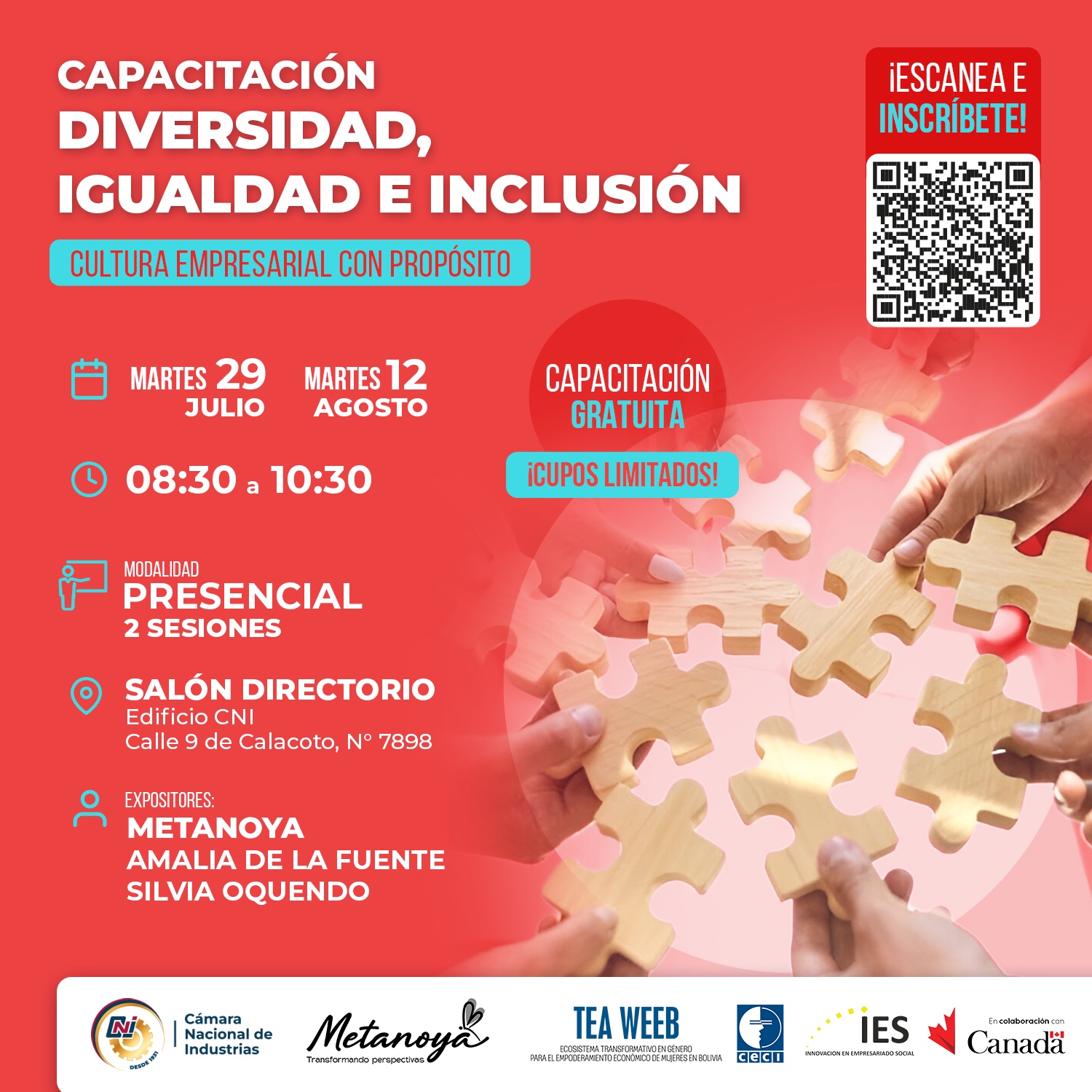 TALLERES 2 SOBRE "DIVERSIDAD, IGUALDAD E INCLUSIÓN" – CECI CANADA