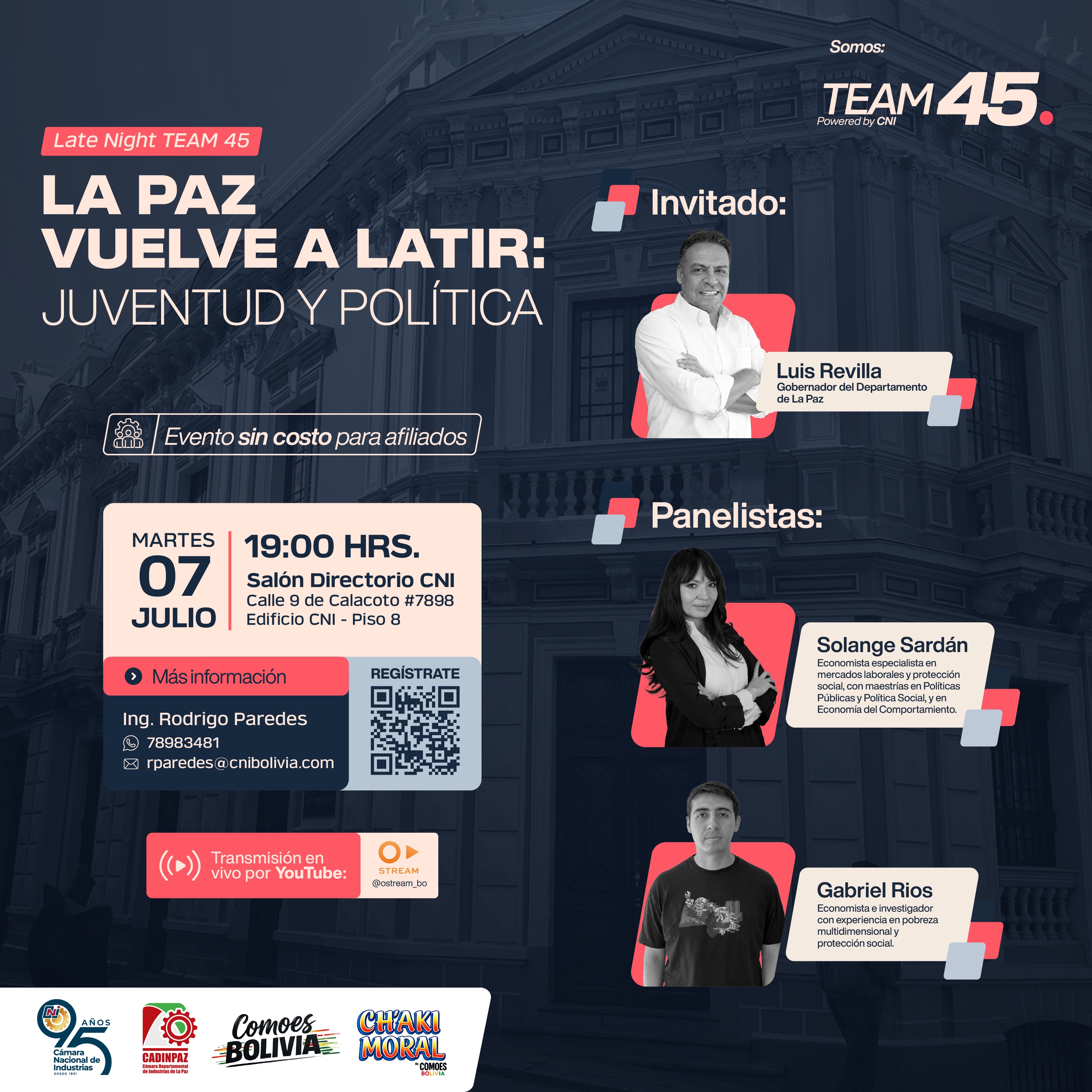 LATE NIGHT TEAM 45: "LA PAZ VUELVE A LATIR: JUVENTUD Y POLÍTICA"