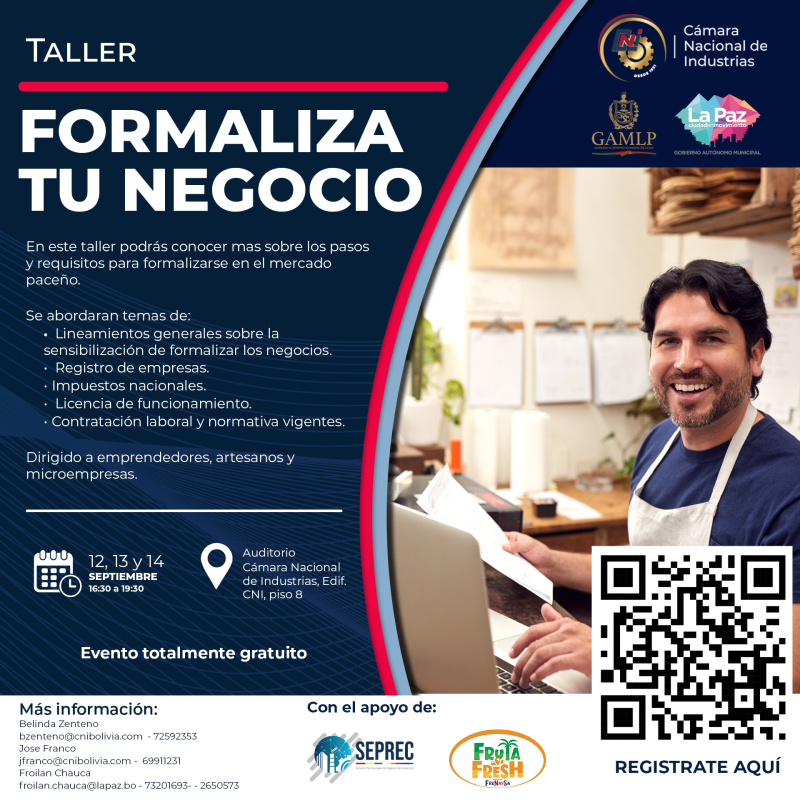 TALLER FORMALIZA TU NEGOCIO