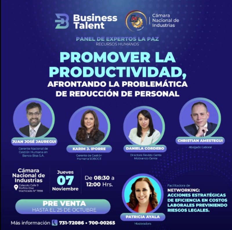 PANEL “PROMOVER LA PRODUCTIVIDAD: AFRONTANDO LA TEMÁTICA DE REDUCCIÓN DE PERSONAL”